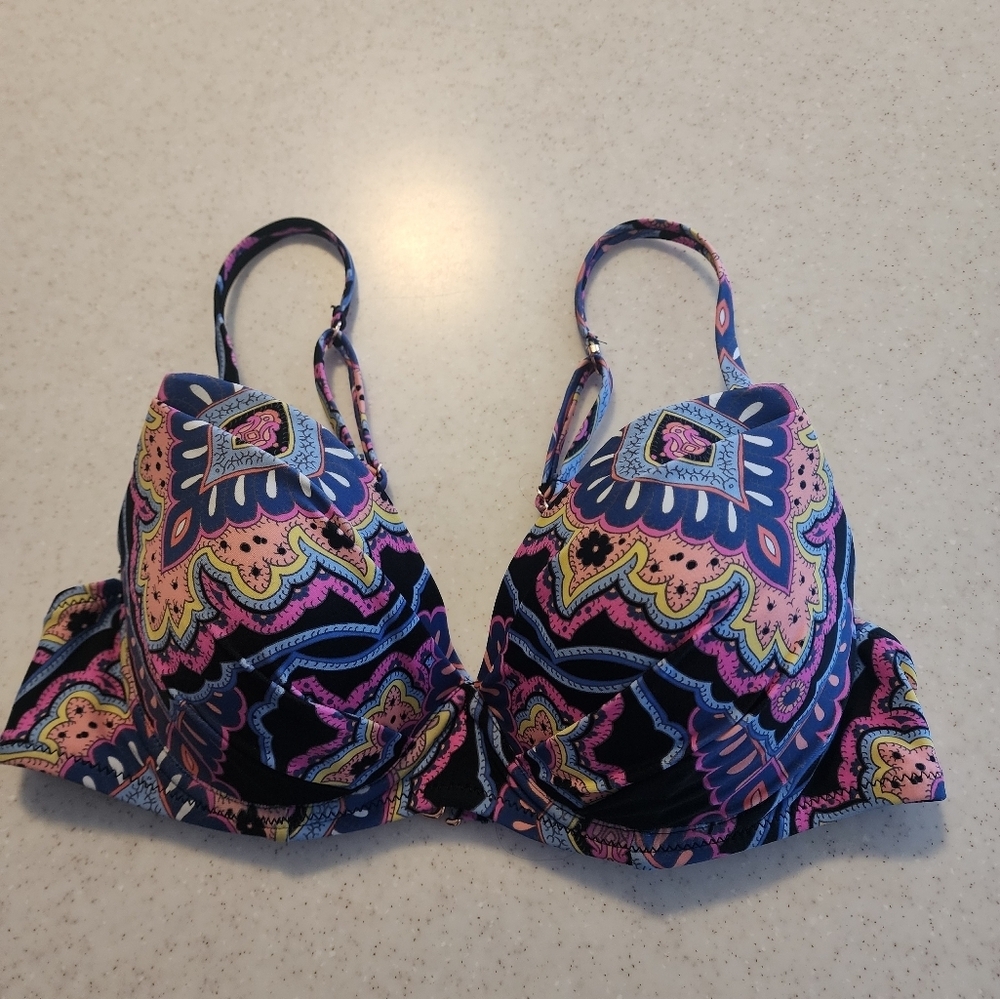 Raisins Nepal Nights Moon Shadow Underwire Swim Top Size M  NWT